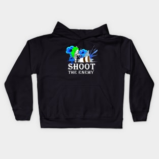 coffee : shoot the enemy Kids Hoodie